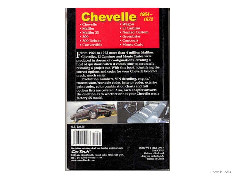 Chevelle Data & ID Guide